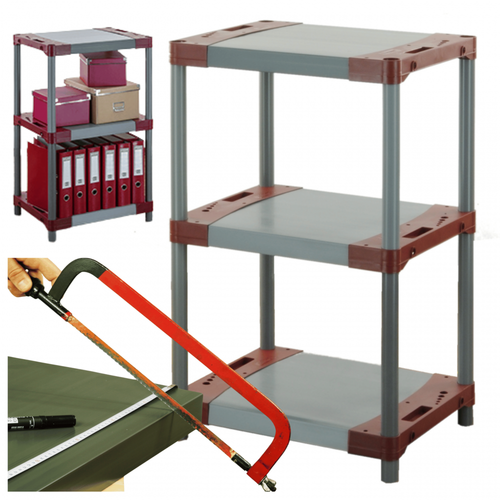 Regał plastikowy do piwnicy regał z tworzywa 98x50x46 cm 97%RECYKLING ECO