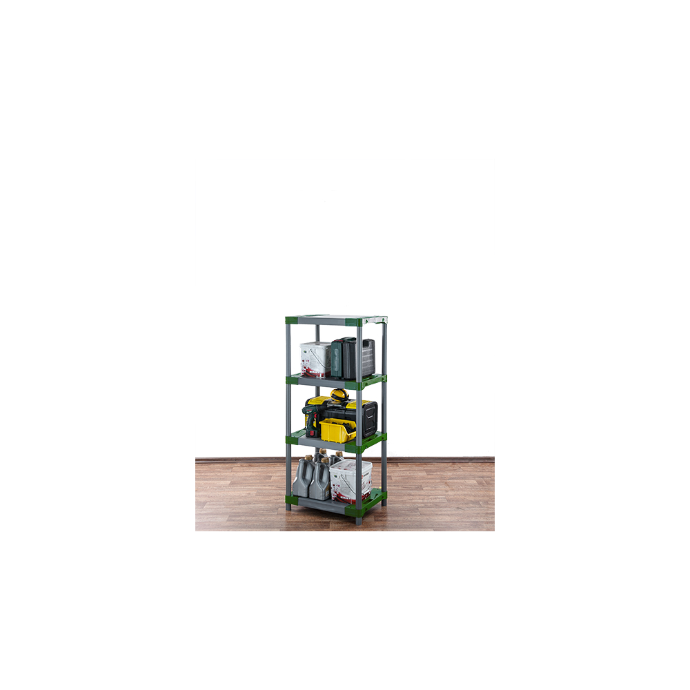Stojak plastikowy garażowy regał z tworzywa 138x50x46 cm 97%RECYKLING ECO