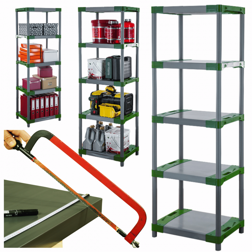 Stojak z tworzywa plastikowy do piwnicy 180x50x46 ECO WODOODPORNY SOLIDNY