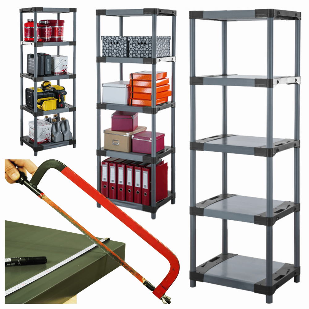 Stojak z tworzywa plastikowy do piwnicy 180x50x46 ECO WODOODPORNY TRWAŁY