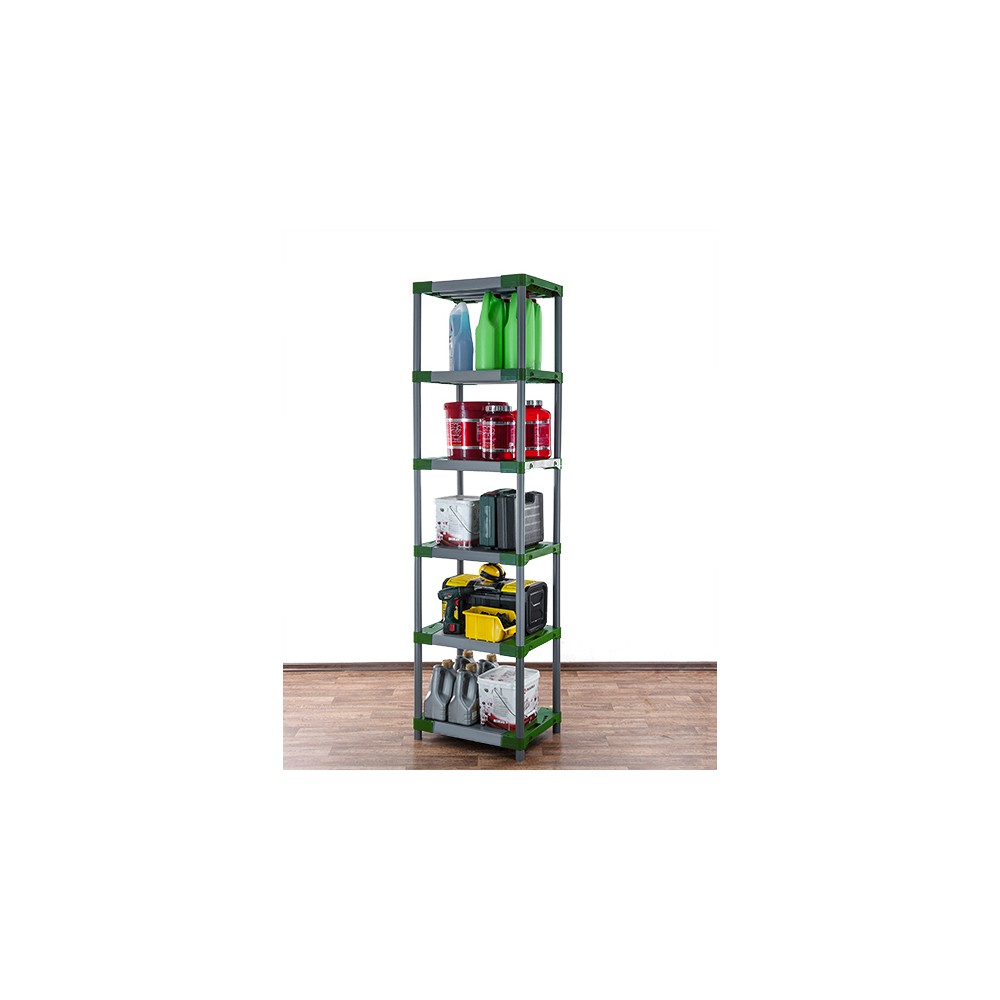 Stojak z plastiku tworzywa do piwnicy 222x50x46 cm ECO WODOODPORNY MODUŁOWY