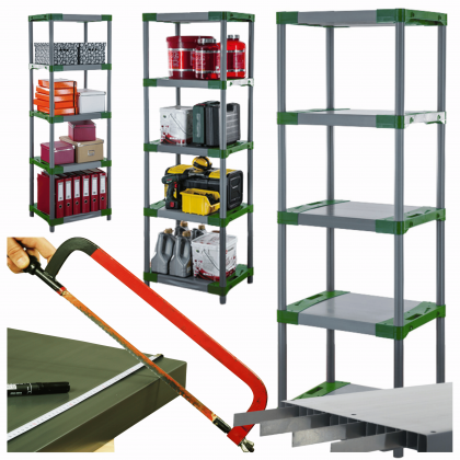 Stojak z tworzywa plastikowy do piwnicy 180x50x46 ECO WZMOCNIONY SOLIDNY