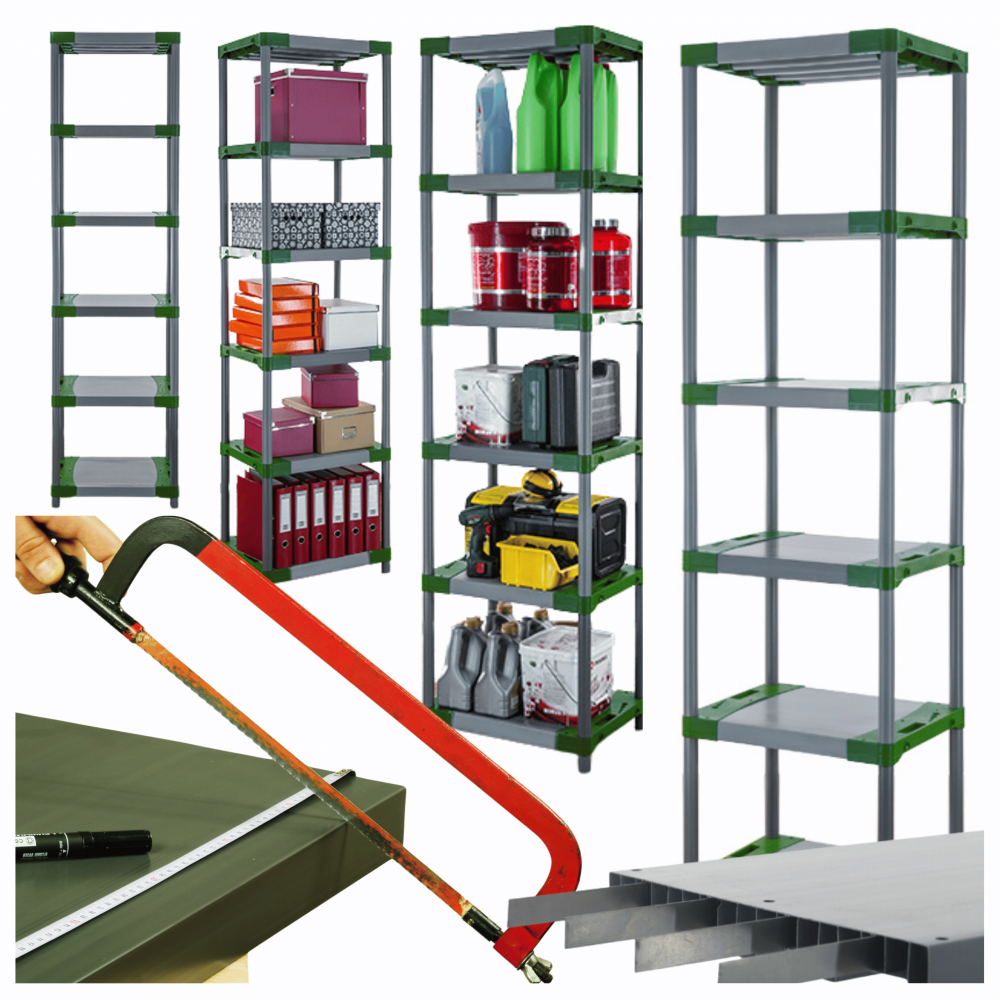 Stojak z plastiku tworzywa WZMOCNIONY 222x50x46 cm ECO WODOODPORNY MODUŁOWY