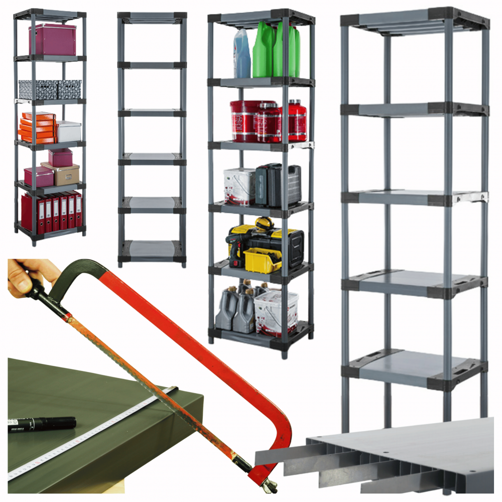 Stojak z plastiku tworzywa WZMOCNIONY 222x50x46 cm ECO WODOODPORNY MODUŁOWY