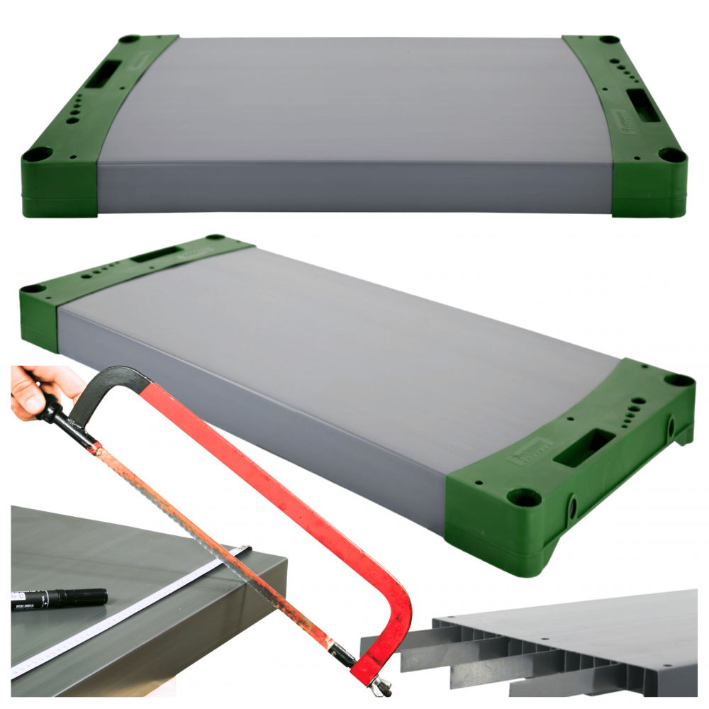 Półka do regału plastikowego TYTAN 50x46cm blat boki ECO 97% recykling