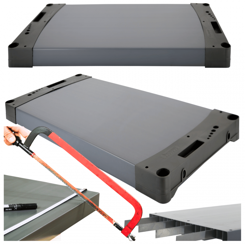 Półka do regału plastikowego TYTAN 50x46cm blat boki ECO 97% recykling