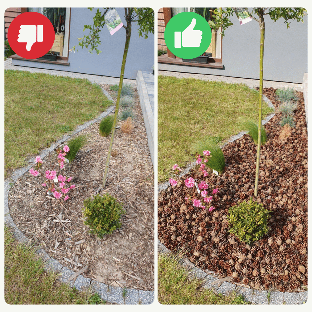 SZYSZKI DO OGRODU  na RABATY ŚCIÓŁKĘ GRZĄDKI DEKORACJE eko 25KG 120L 3700SZT