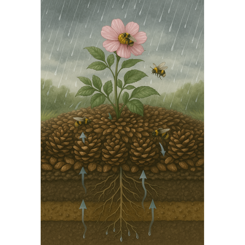 SZYSZKI DO OGRODU  na RABATY ŚCIÓŁKĘ GRZĄDKI DEKORACJE eko 25KG 120L 3700SZT