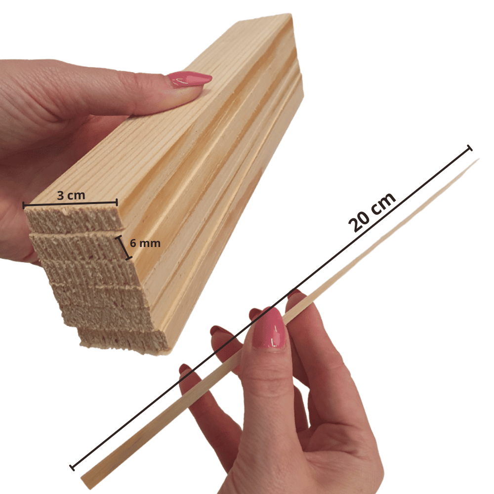 Klin kliny do płytek kliny montażowe drewniane tabliczki do roślin 12 SZT