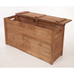 Skrzynia ogrodowa drewniana na zabawki kufer na balkon taras do domu 140L