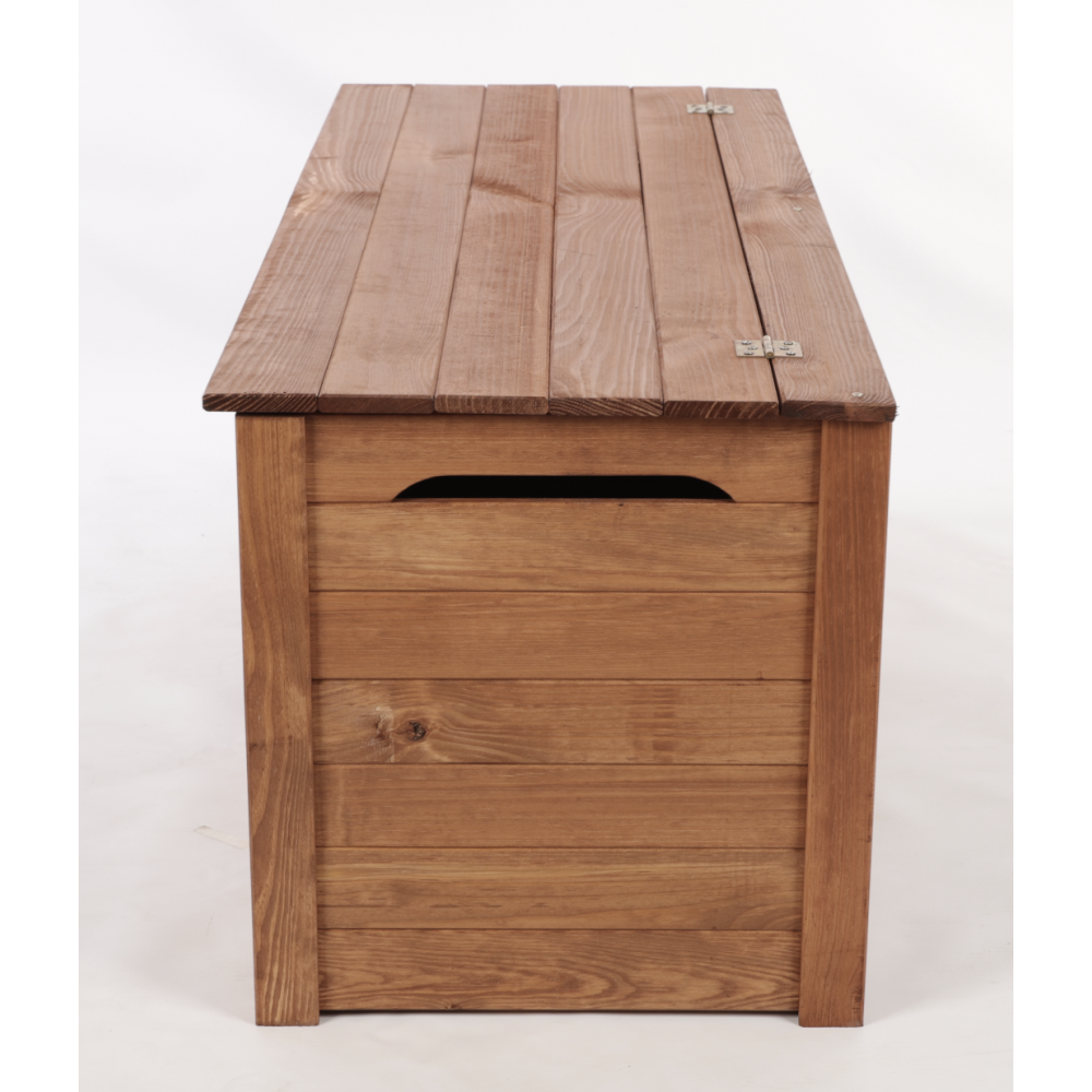 Skrzynia ogrodowa drewniana na zabawki kufer na balkon taras do domu 140L