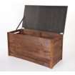 Drewniana skrzynia na taras na zabawki balkonowa kufer SIEDZISKO 190L