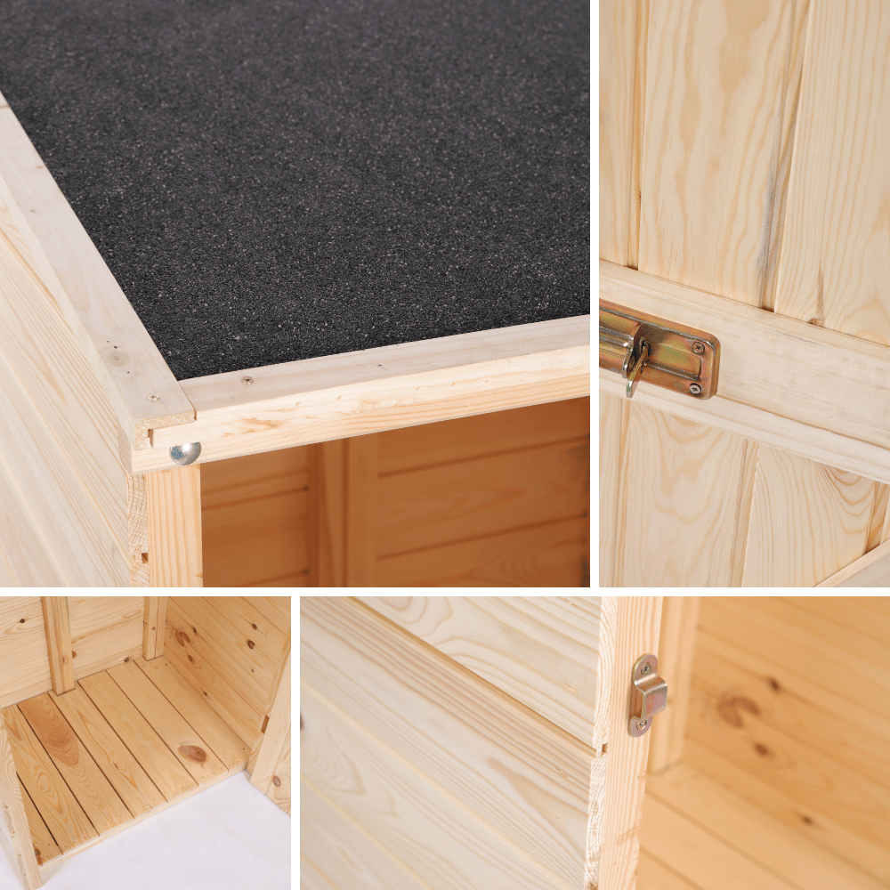 Domek narzędziowy DREWNIANY ogrodowy schowek szopa na narzędzia 149cm MOCNY