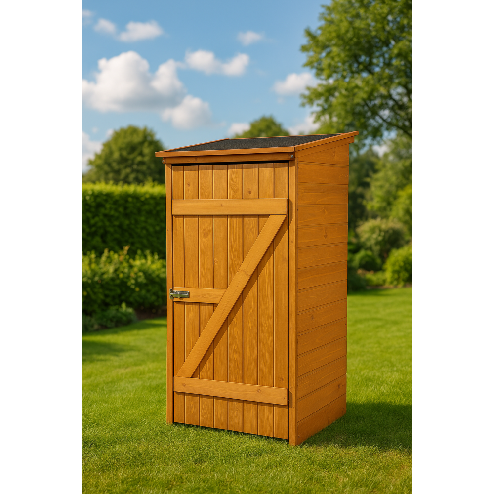 Domek narzędziowy DREWNIANY ogrodowy schowek szopa na narzędzia 149cm MOCNY