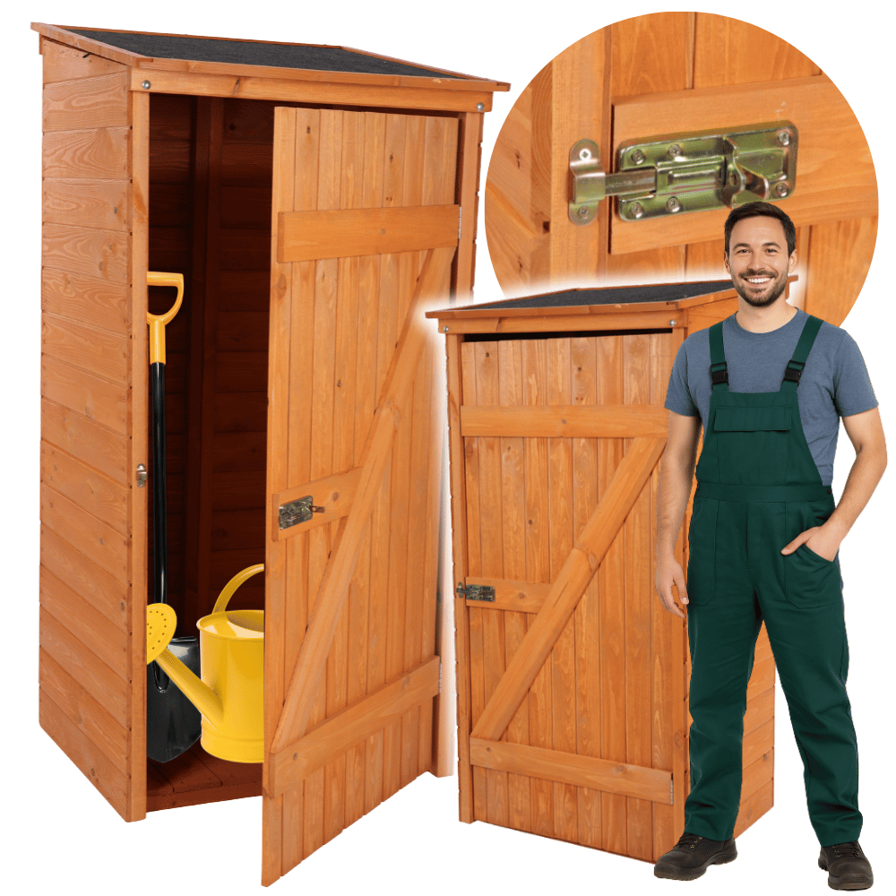 Domek narzędziowy DREWNIANY ogrodowy schowek szopa 149cm IMPREGNAT SOLIDNY