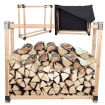 Stojak na drewno kominkowe wiata z pokrowcem drewutnia 0,5 m3 EKO SOLIDNY