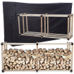Stojak na drewno kominkowe wiata z pokrowcem drewutnia 2,2 m3 EKO SOLIDNY