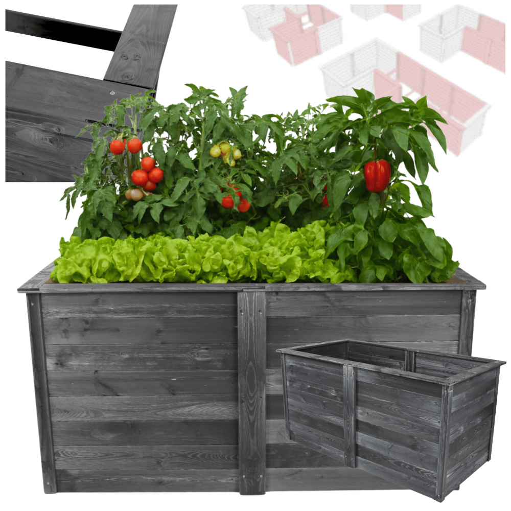 Warzywnik skrzynia na warzywa MODUŁOWA moduł podstawowy grządka impregnat