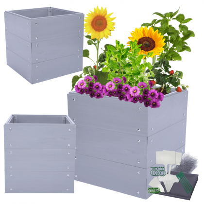 Grządka podwyższona z tworzywa warzywnik 60x80x60 warzywniak PCV