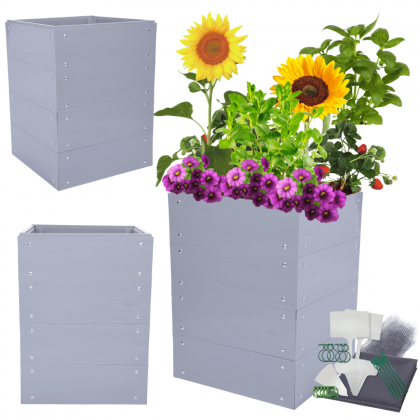 Skrzynia na warzywa plastikowa grządka WYSOKA DONICA 80x80x80 PCV