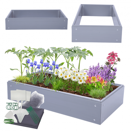 Skrzynia na warzywa plastikowa grządka warzywnik 20x110x45 warzywniak PCV