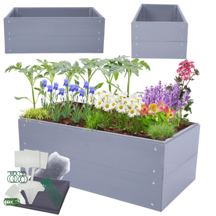 Skrzynia na warzywa plastikowa grządka warzywnik 40x110x45 warzywniak PCV