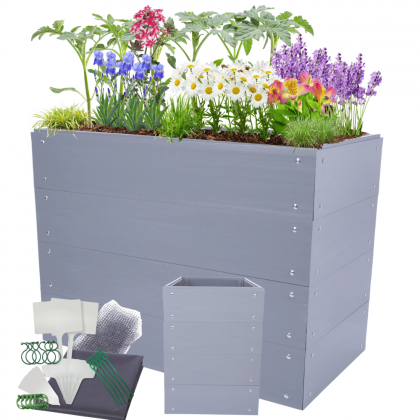 Skrzynia na warzywa plastikowa grządka WYSOKA DONICA 80x110x45 PCV