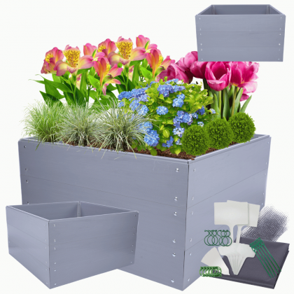 Warzywnik skrzynia na warzywa grządka plastik 60x110x110 warzywniak PCV