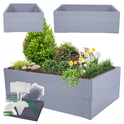 Skrzynia na warzywa plastikowa grządka warzywnik 40x120x100 warzywniak PCV