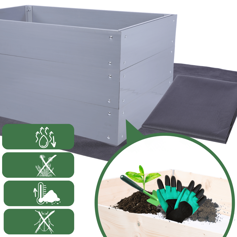 Grządka podwyższona z tworzywa warzywnik 40x120x120 warzywniak PCV