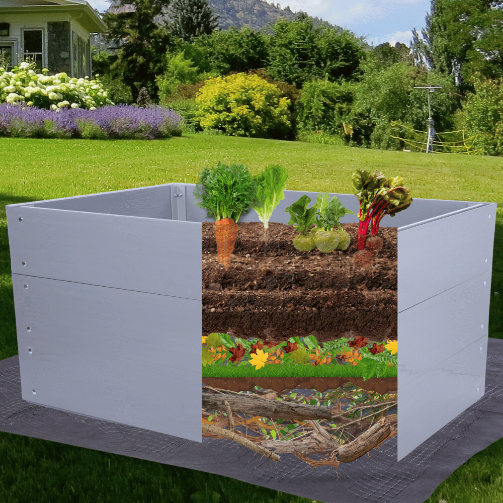 Skrzynia na warzywa skrzynie grządka warzywnik 60x120x120 warzywniak PCV