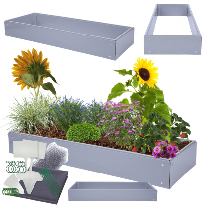 Skrzynia na warzywa plastikowa grządka warzywnik 20x140x45 warzywniak PCV