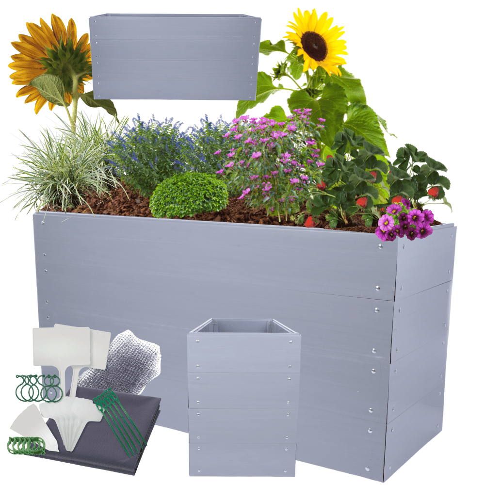 Skrzynia na warzywa plastikowa grządka WYSOKA DONICA 80x140x45 PCV