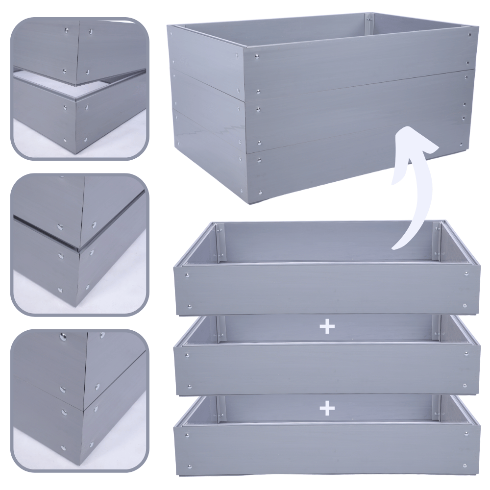 Skrzynia na warzywa plastikowa grządka warzywnik 60x140x110 warzywniak PCV