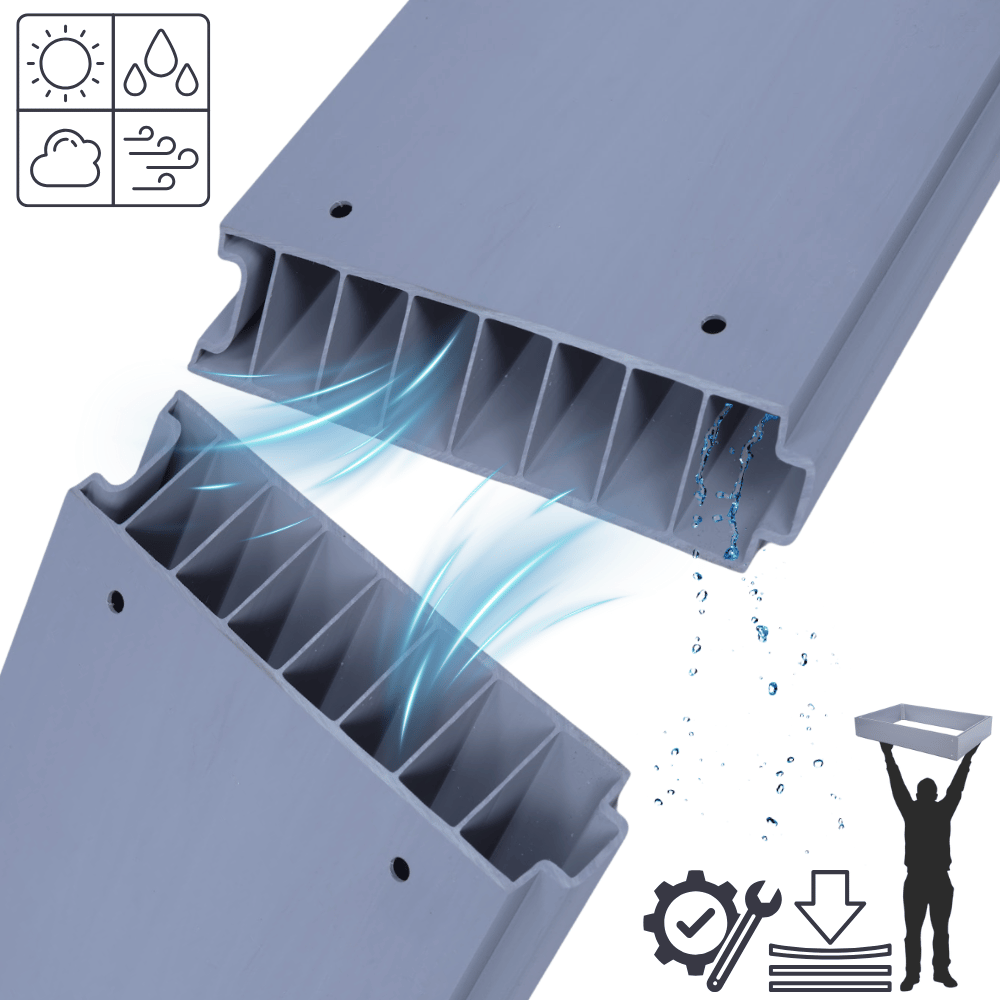 Skrzynia na warzywa skrzynie grządka warzywnik 60x160x80 warzywniak PCV