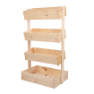 Drewniany kwietnik pionowy 146 cm 4 półki kolor naturalny zioła ECO