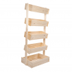 Drewniany kwietnik pionowy 187 cm 5 półek impregnacja bezbarwna rośliny ECO