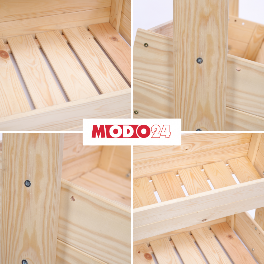 Drewniany regał na kwiaty 187 cm 5 półek kolor naturalny balkonowy ECO