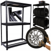 Stojak na opony regał na koła OBROTOWE ROLKI 177X120X60 cm SOLIDNY TRWAŁY