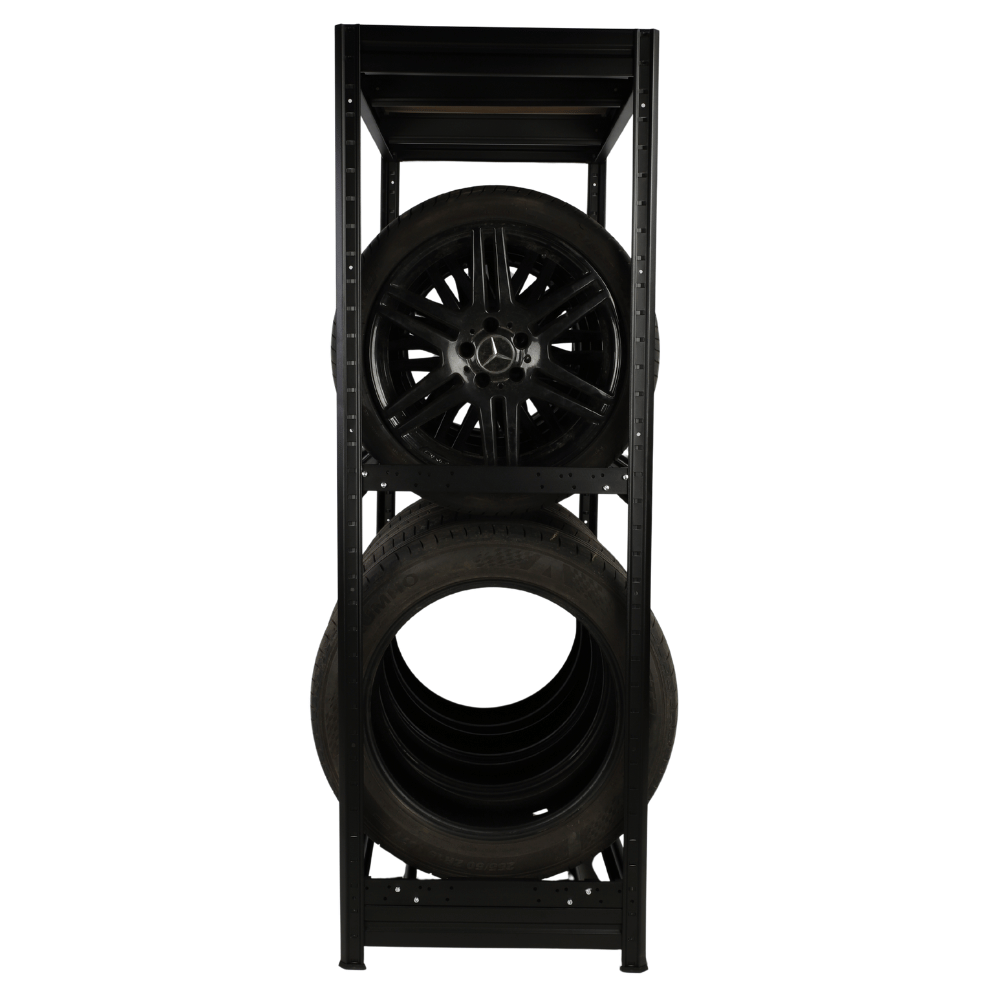 Stojak na opony regał na koła OBROTOWE ROLKI 177X120X60 cm SOLIDNY TRWAŁY