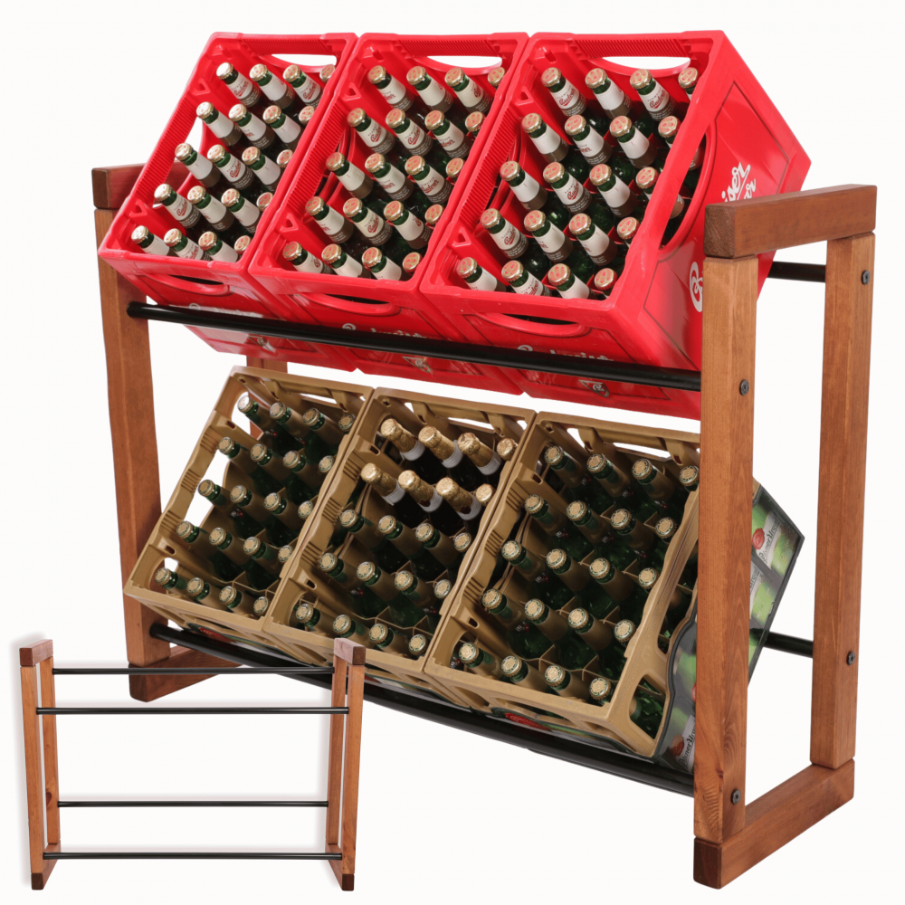 Regał na skrzynki na napoje piwo stojak 85x107cm METALOWE DRĄŻKI EKO