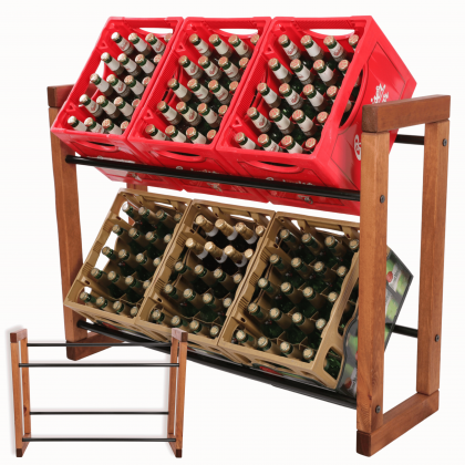 Regał na skrzynki na napoje piwo stojak 85x107cm METALOWE DRĄŻKI EKO