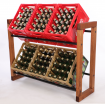 Regał na skrzynki na napoje piwo stojak 85x107cm METALOWE DRĄŻKI EKO