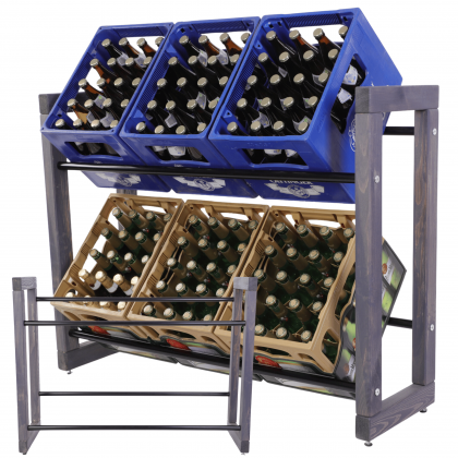 Regał na skrzynki na napoje piwo stojak 85x107cm METALOWE DRĄŻKI EKO