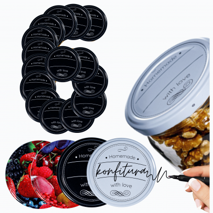 ZAKRĘTKI DO SŁOIKÓW FI66 NAKRĘTKI SŁOIKI WIECZKA 6szt 4-ZACZEPOWE WZORY
