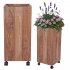 Donica drewniana 66x28x28 cm IMPREGNACJA mobilna na kółkach balkonowa