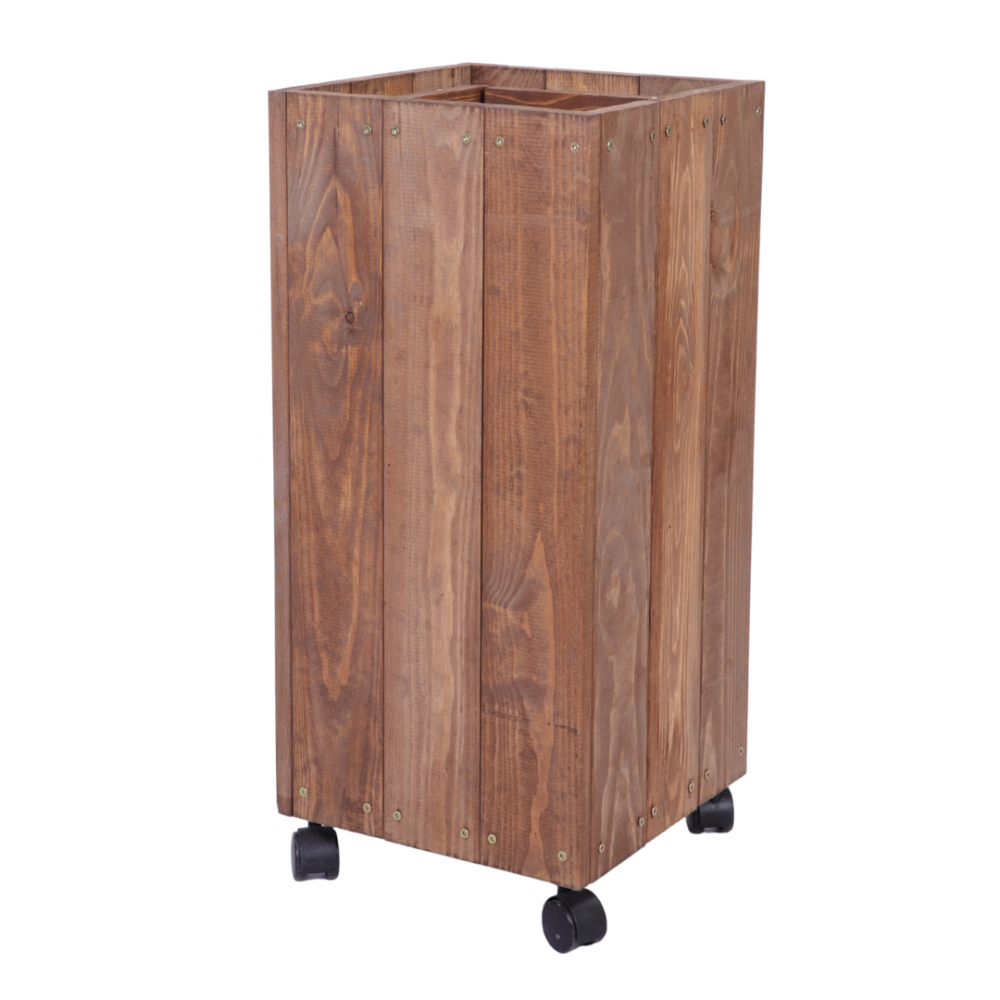 Donica drewniana 66x28x28 cm IMPREGNACJA mobilna na kółkach balkonowa