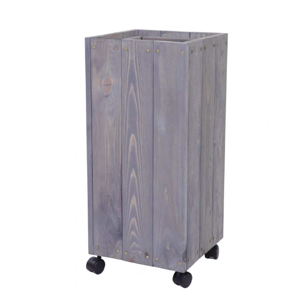 Donica drewniana 66x28x28 cm IMPREGNACJA mobilna na kółkach do ogrodu