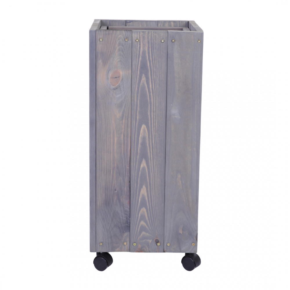 Donica drewniana 66x28x28 cm IMPREGNACJA mobilna na kółkach do ogrodu