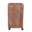 Donica drewniana 66x37x37 cm IMPREGNACJA mobilna na kółkach balkonowa